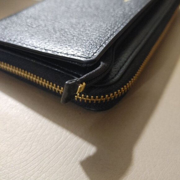 Wristlet Wallet Kate Spade New York Zip Around Black Leather Organizer Pockets - Picture 7 of 9